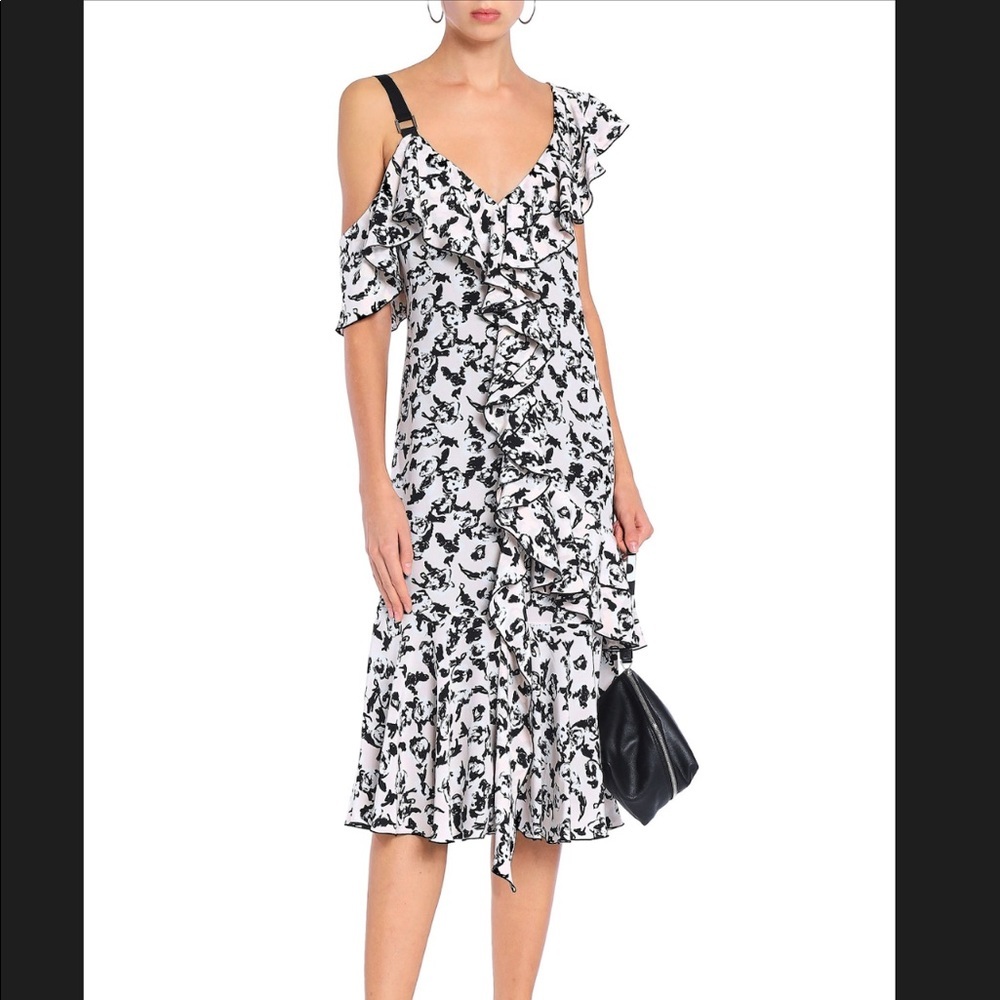 Proenza Schouler one shoulder ruffle dress size 2
